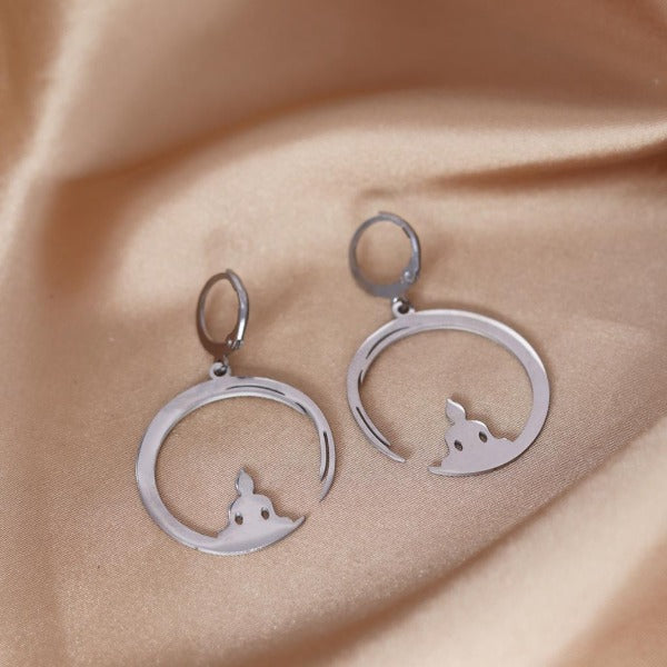 Buddhist Silver Earring 