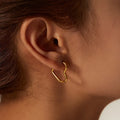 Heart Hoop Earrings for Women in Gold