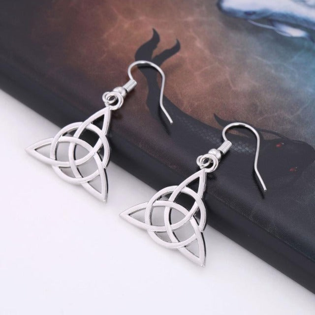 Celtic Silver-Tone Earrings