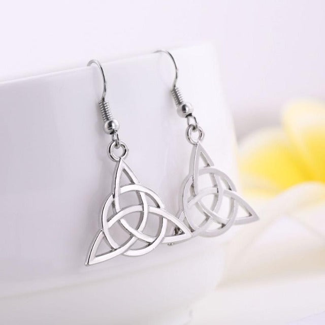 Celtic Silver-Tone Earrings