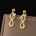 Infinite Heart Earrings Gold