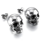 Boucles d'Oreille Tête de Mort Strass