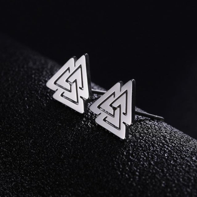 Мужские серьги Viking посеребрённые