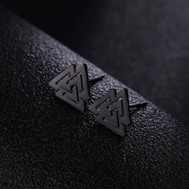 Мужские серьги Viking чёрные