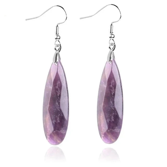 Boucles d'Oreilles Améthyste Argent