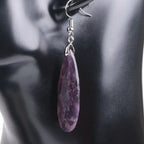 Серьги с аметистом из серебра