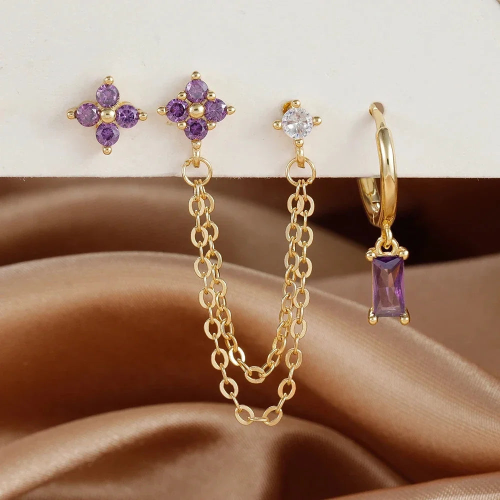 Birthstone Zircon Earrings