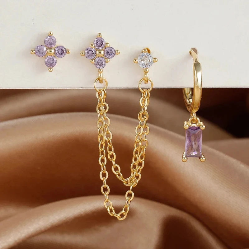 Birthstone Zircon Earrings