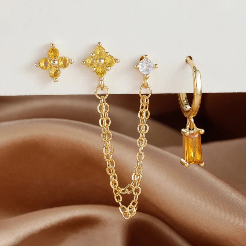 Birthstone Zircon Earrings
