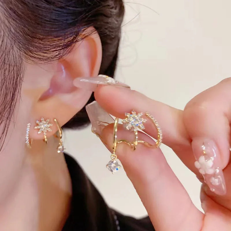 Boucles d'Oreilles Clous Etoile