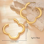 Boucles d'Oreilles Créoles Trèfle