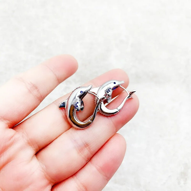 Sapphire Dolphin Earrings - Exception®