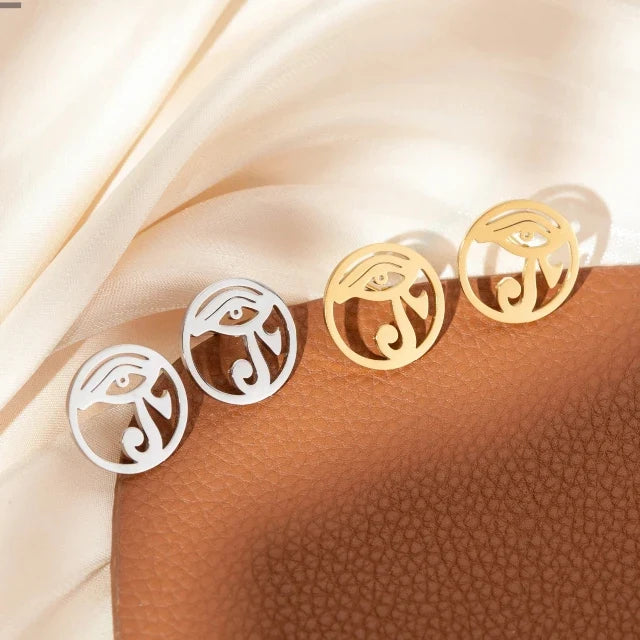 Egypt Oudjat Eye Earrings gold silver