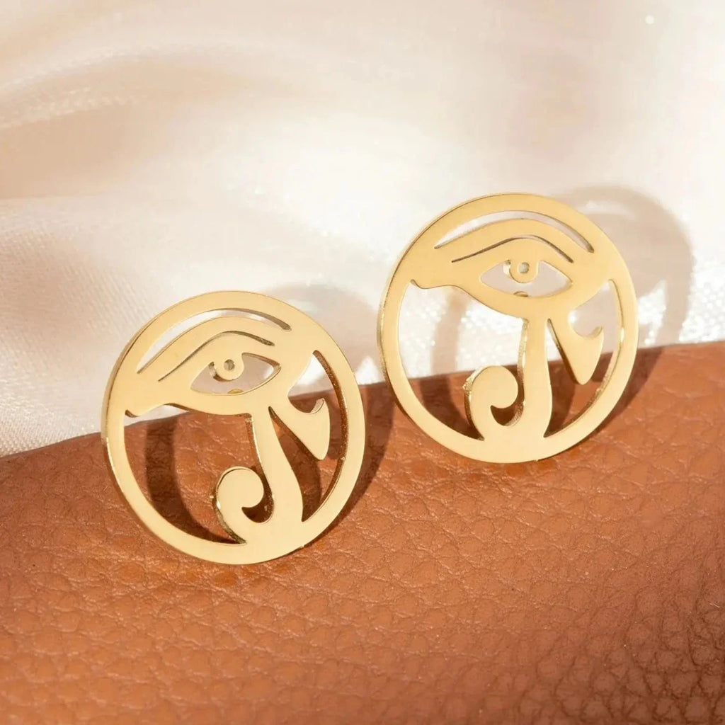 Egypt Oudjat Eye Earrings gold