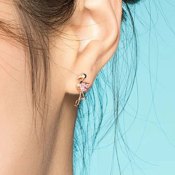 Pink Flamingo Stone Earrings