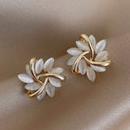 Gold Flower Earrings for Women