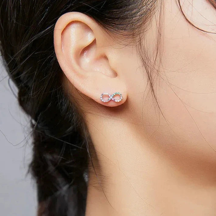 Multicolor Infinity Earrings