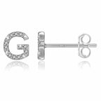 Серебряные серьги с инициалом g