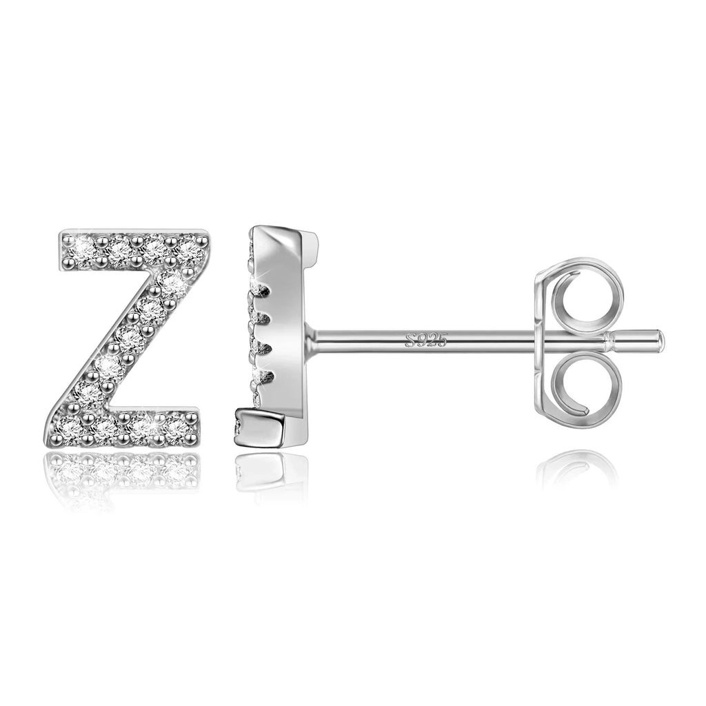 Серебряные серьги с инициалом z
