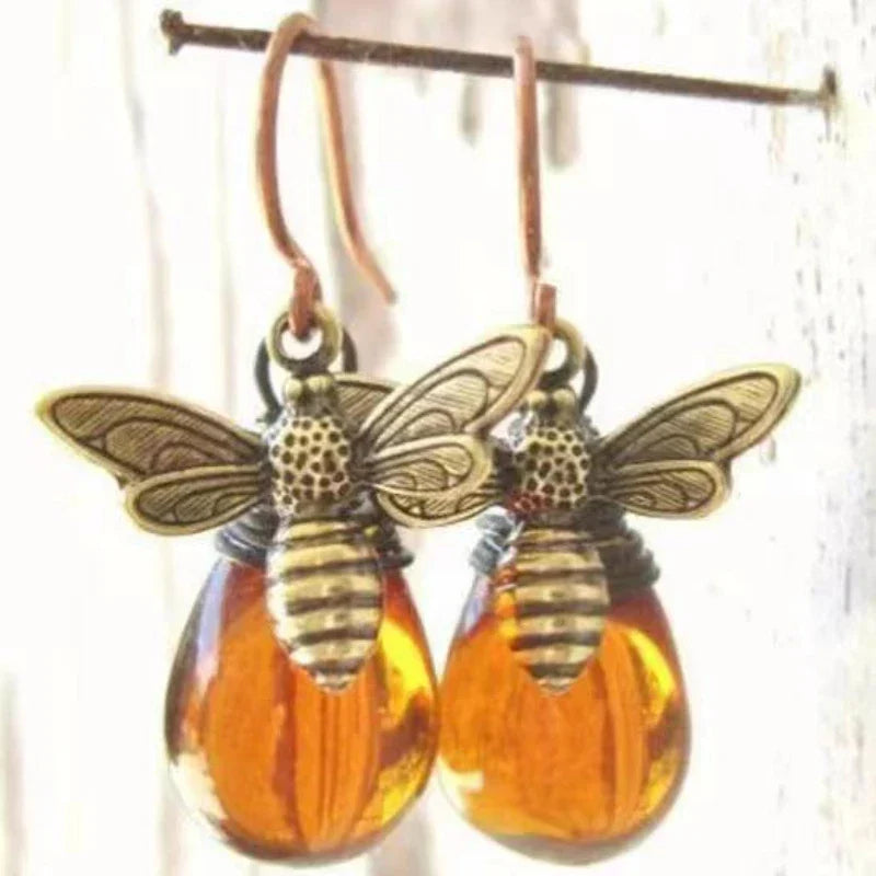 Bee Dangle Earrings for Women