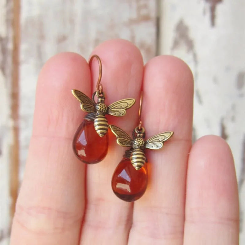 Bee Dangle Earrings for Women