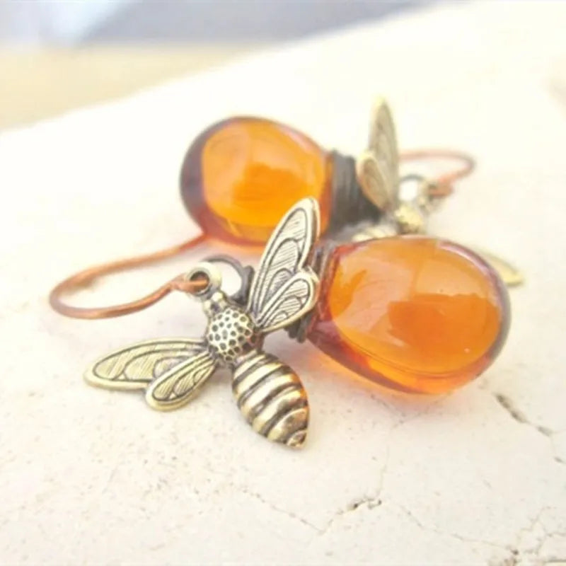 Bee Dangle Earrings for Women