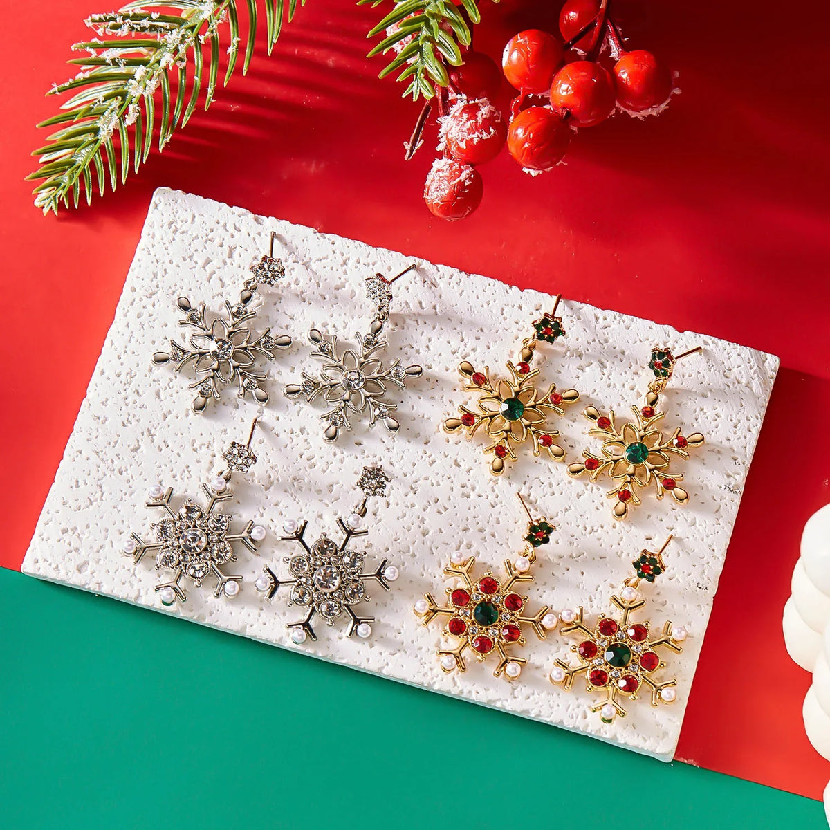 Snowflake Drop Earrings