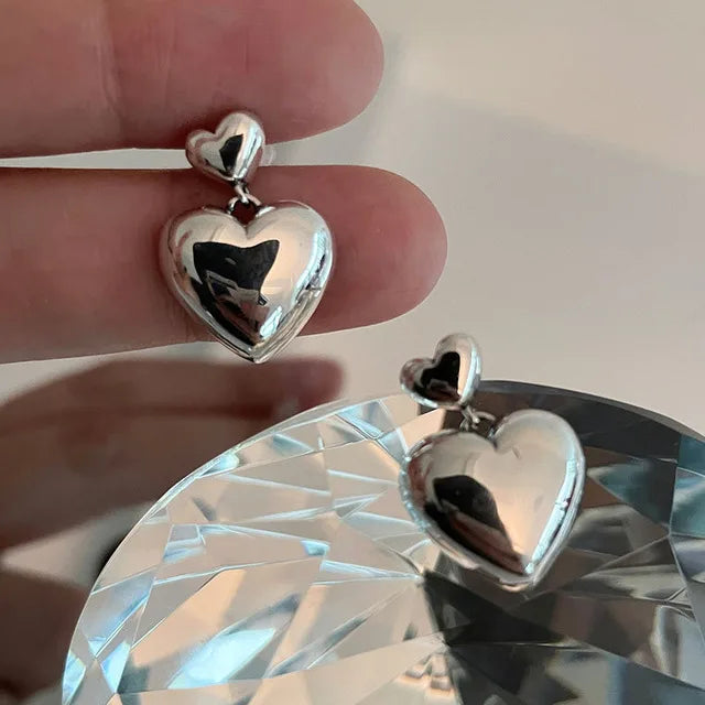 4Heart Drop Earrings Studs for Women
