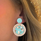 Boucles d'Oreilles Pendantes Coquillage Cauri