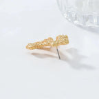 Boucles d'Oreilles Pendantes Corail Doré ou Argenté or