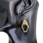 Boucles d'Oreilles Pendantes Dent de Requin bronze