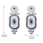 Boucles d'Oreilles Pendantes Ethniques Oeil Bleu