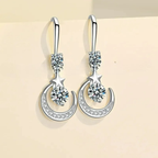 Star and Moon Dangle Earrings