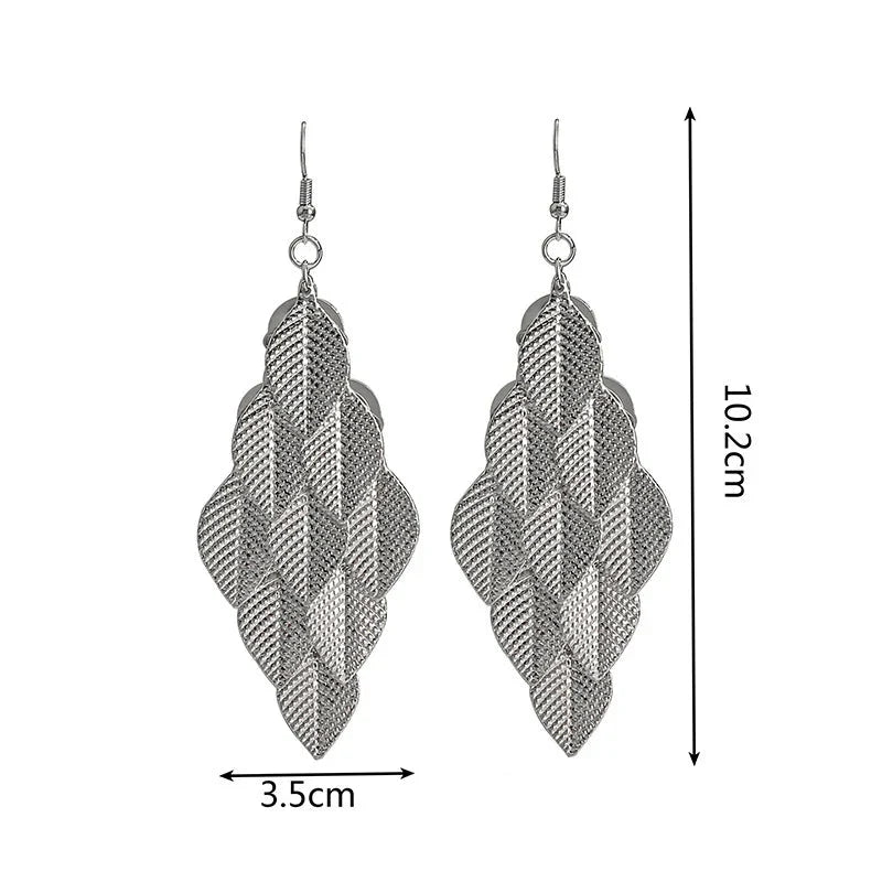 Women's Leaf Dangle Earrings 