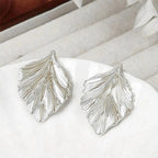 Women's Silver Leaf Dangle Earrings