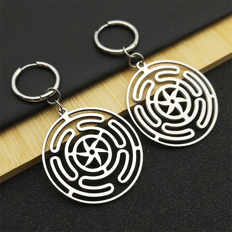 Hecate’s Wheel Strophalos Drop Earrings for Women