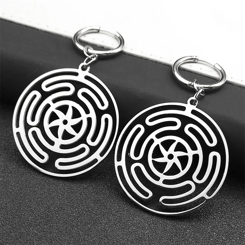 Hecate’s Wheel Strophalos Drop Earrings for Women