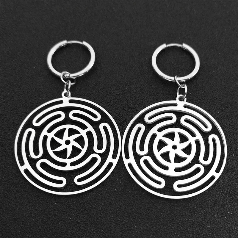 Hecate’s Wheel Strophalos Drop Earrings for Women