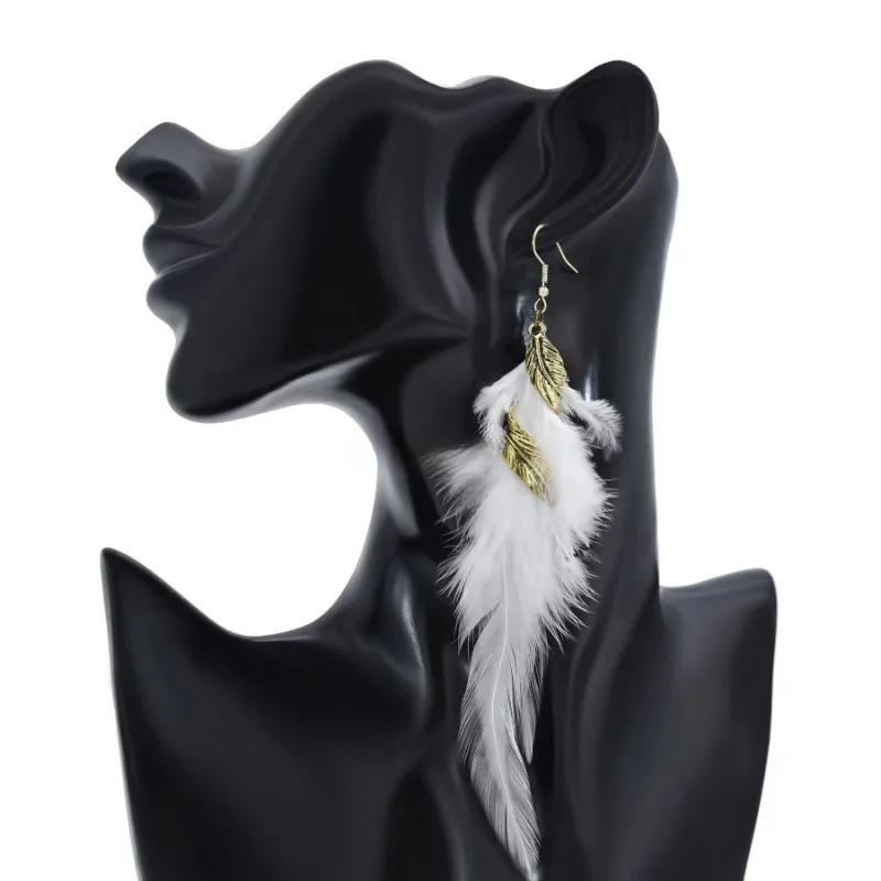 Stylish Feather Drop Earrings 2