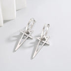 Long Pentacle Witchcraft Wiccan Earrings for Women