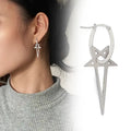 Long Pentacle Witchcraft Wiccan Earrings for Women