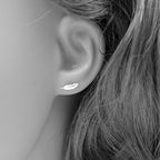Feather stud earrings