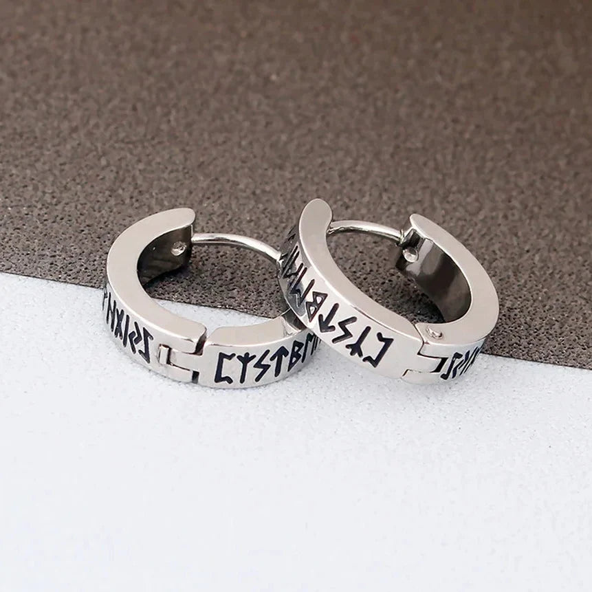 Boucles D'Oreilles Viking Créoles Homme Femme Celtique Nordique