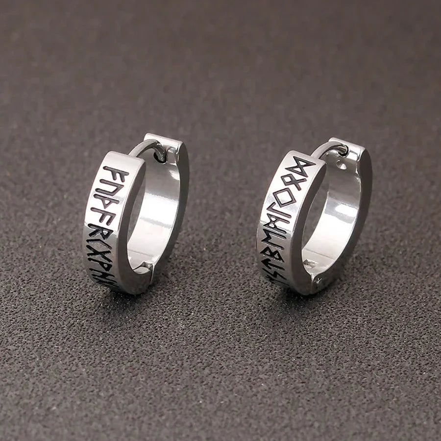 Boucles D'Oreilles Viking Créoles Homme Femme Celtique Nordique