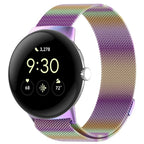 Браслет из миланской стали с магнитной застёжкой для Smartwatch Google Pixel Watch 1 & 2, радуга