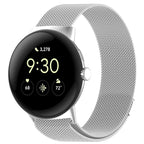 Браслет из миланской стали с магнитной застёжкой для Smartwatch Google Pixel Watch 1 & 2, серебристо-серый