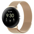 Браслет из миланской стали с магнитной застёжкой для Smartwatch Google Pixel Watch 1 & 2, шампань