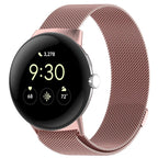 Браслет из миланской стали с магнитной застёжкой для Smartwatch Google Pixel Watch 1 & 2, розовый