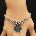 Wiccan Pentacle Witchcraft Steel Bracelet Chain