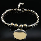 Wiccan Pentacle Witchcraft Steel Bracelet Chain